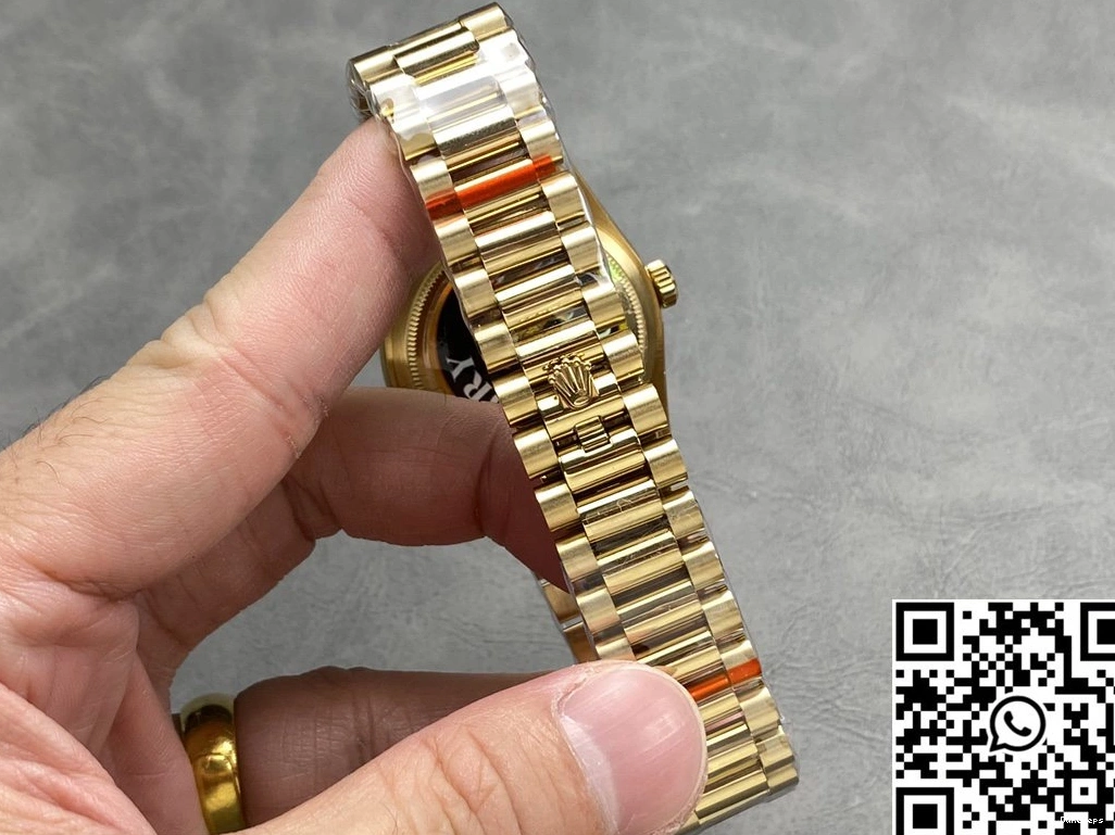 Day Steel 36mm QF Dial Tungsten Yellow v5 Gold Rolex Factory Date White M128238-0113 0130